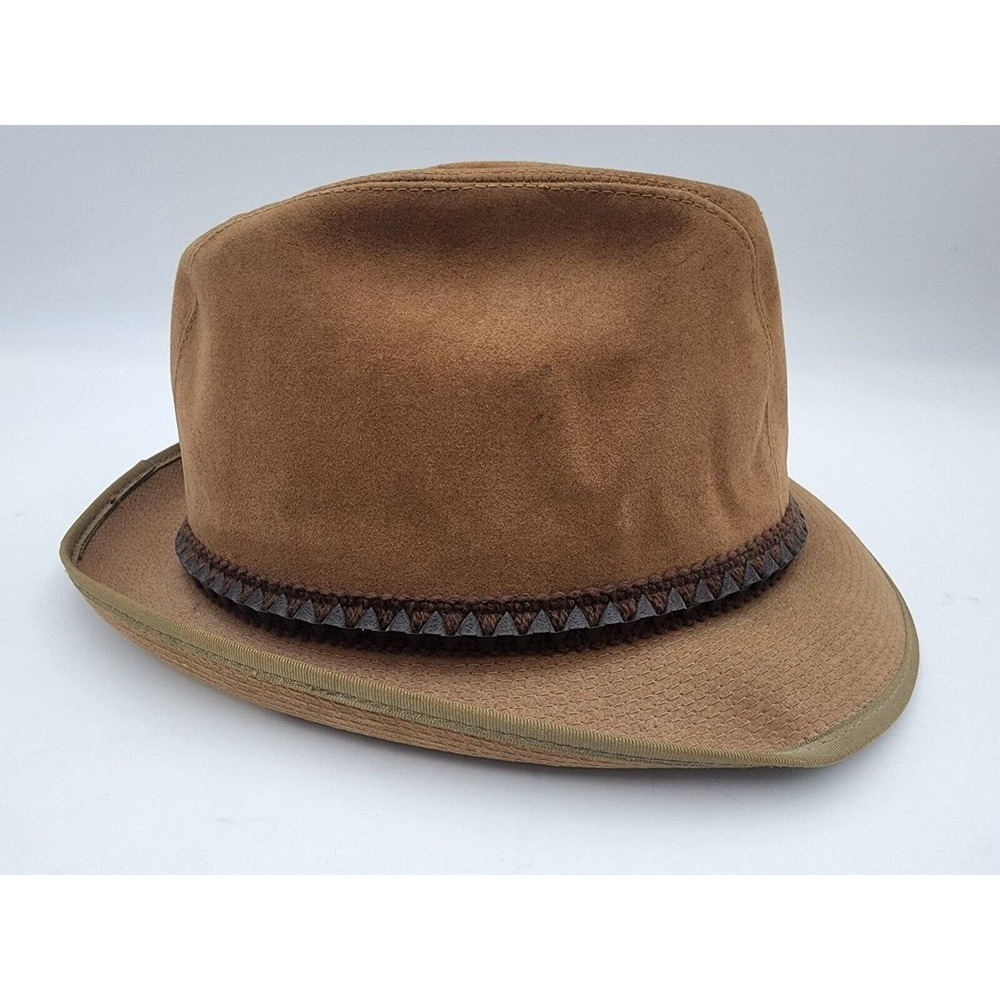 Vintage United Hatters Cap & Millinery Felt Fedora Feather Hat 7 1/12 - Picture 6 of 12